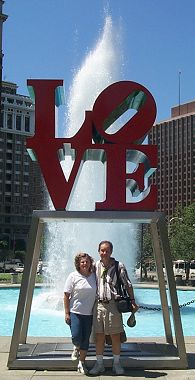 Elaine and Rich in the city of brotherly love.