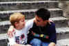 mark&nickonthequeensstaircase.jpg (65684 bytes)